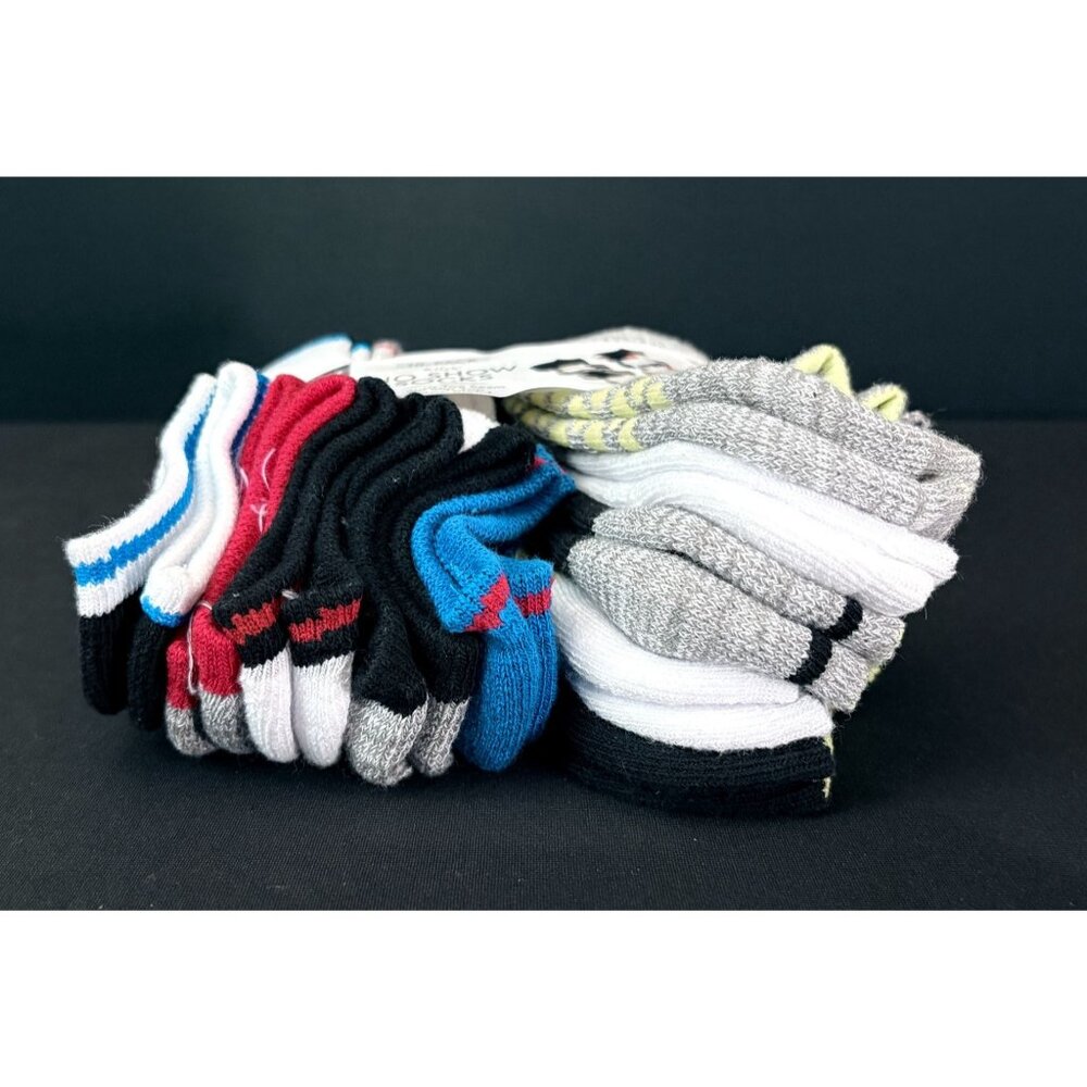 Members Mark Kids 10-Pack No Show Socks Multi Color Toe Seam Non Slip Cushion - Picture 7 of 7